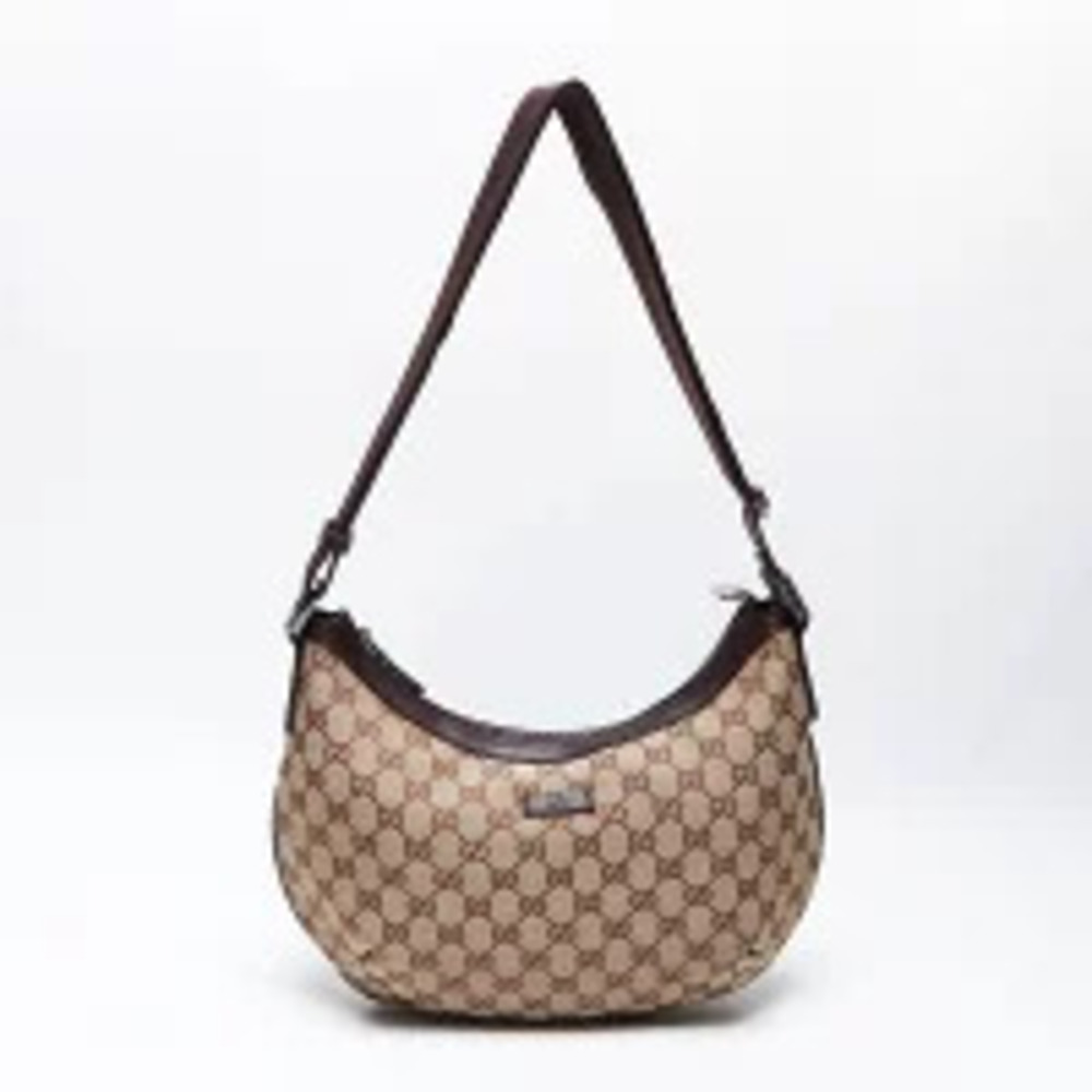Gucci Shoulder GG Canvas Beige Brown Bag